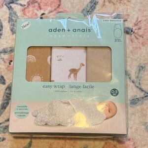 Aden + Anais Essentials Swaddle Set in Tan and Cream